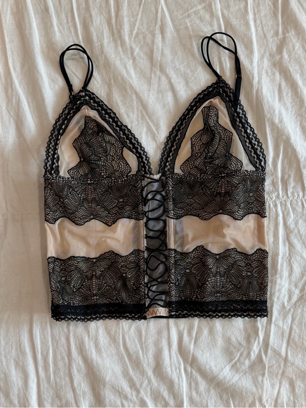 Victoria Secret Sheer Lace Corset Tank
